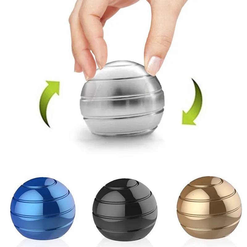 Decompression Toy Desk Stress Relief Toys Rotating Spherical Gyroscope Adult Office Kid Classroom Fidget Toy Optical Illusion Flowing Toy For 230803