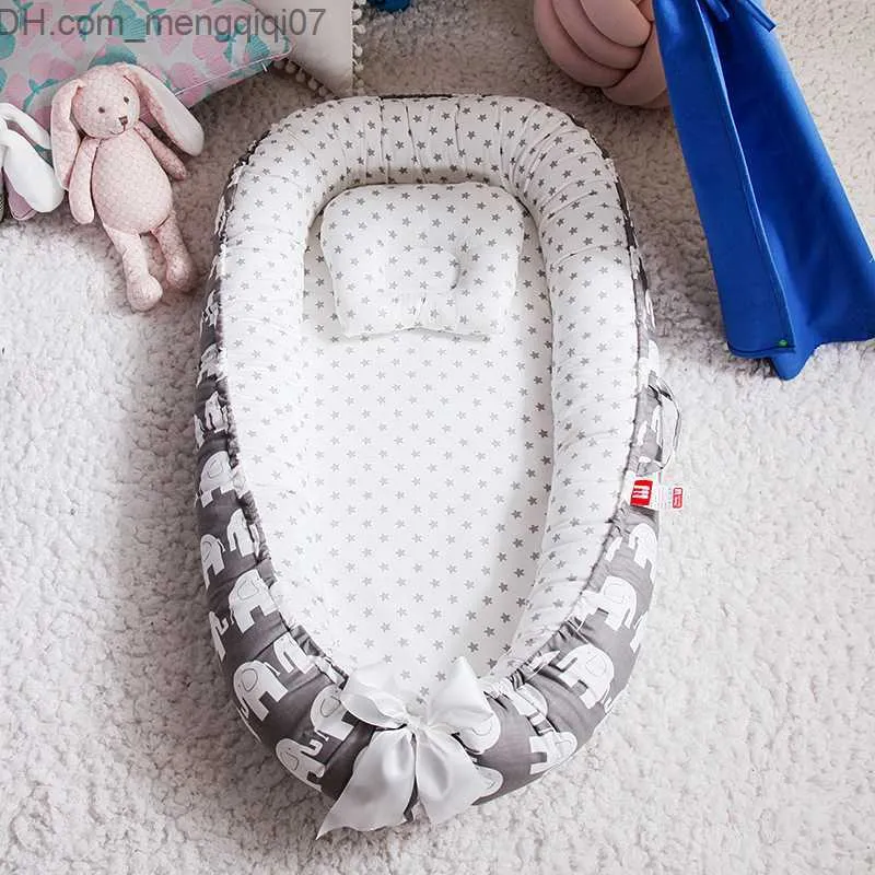 Stuhlgüter Wiegenbaby Cradle Bett faltbar Neugeborene Kindergarten Baby Stoßstange Bett Baby Nistgürtel tragbares Babybett Z230804