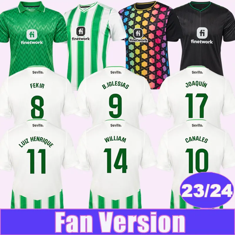 23 24 24 Joaquin męskie koszulki piłkarskie Fekir A. Guardado Canales B. Iglesias Pezzella Strona domowa 3 mundury piłkarskie bramkarza