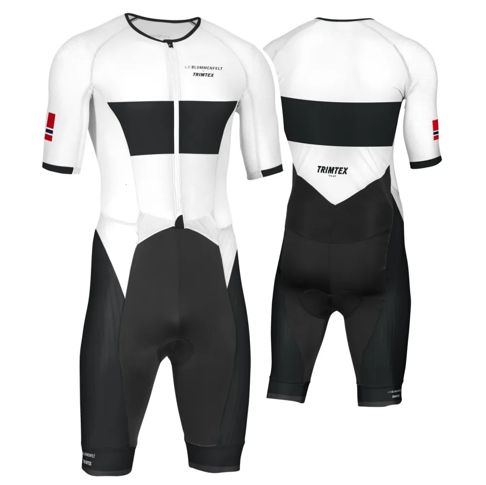 Set di maglie da ciclismo TRIMTEX Trisuit Triathlon Skinsuit Abbigliamento Tuta da nuoto Muta da corsa Abbigliamento da competizione 230803