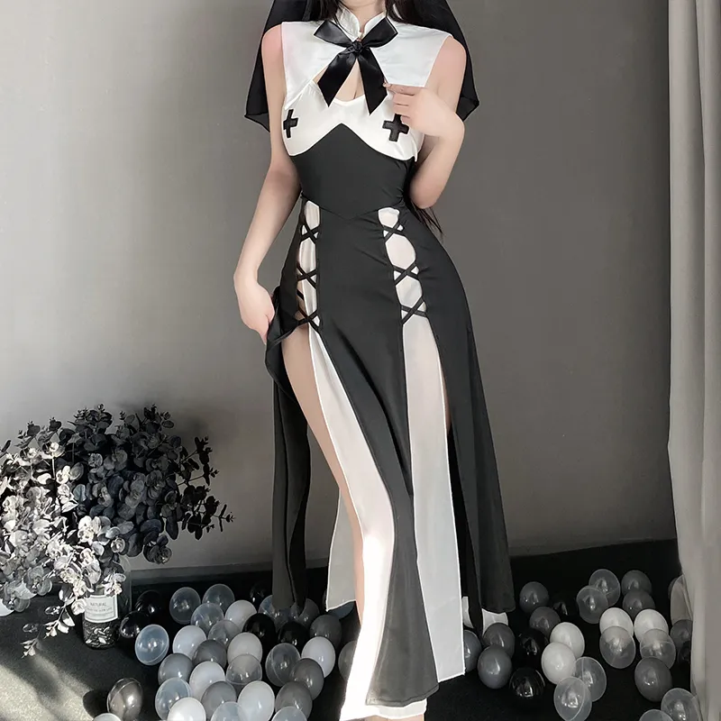 goth lingerie sexy Sexy Set Anime Nun Role Play Maid Cosplay Costume... From 14,8 €