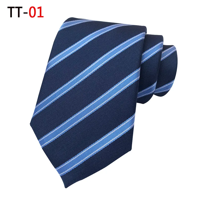 EXSAFA Striped tie Man's Polyester yarn business casual