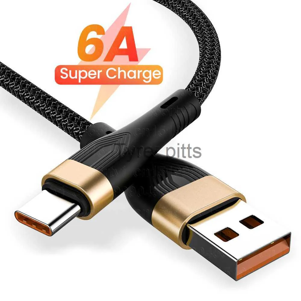 Opladers/kabels 1/2m 100W Type-C datakabel USB A naar USB C telefoonoplader Kabel 6A Supersnel oplaadsnoer voor Samsung Xiaomi Redmi Realme x0804