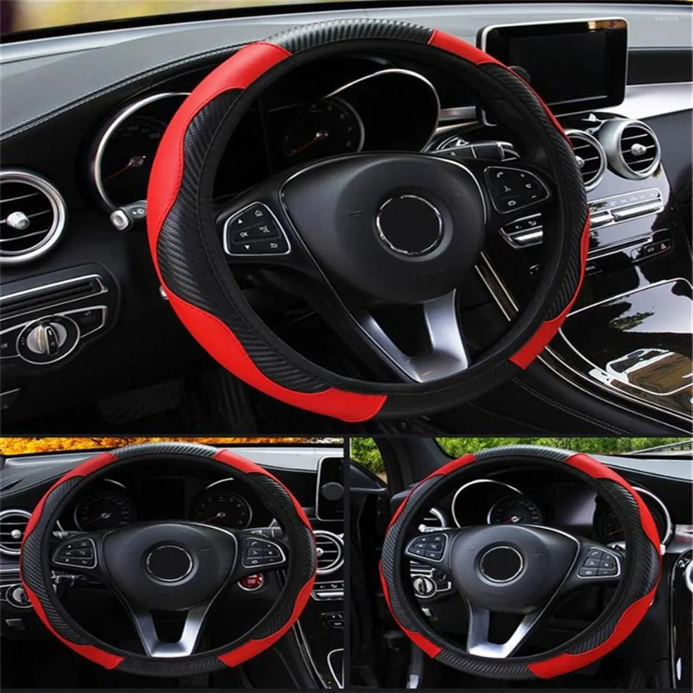 Рулевое колесо покрывает кожаное автомобильное покрытие для Clio 4 3 2 Trafic Scenic Kangoo Megane Laguna Talisman Duster Sport Accessories252i