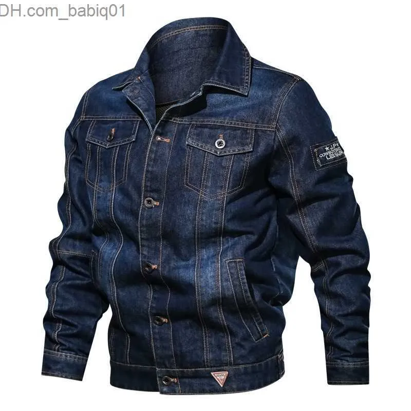 Vestes pour hommes Solid Denim Jacket 2023 Printemps Automne Casual Slim Fit Bomber Vestes Homme Jean Veste Outwear Homme Cowboy Plus La Taille 5XL T230804