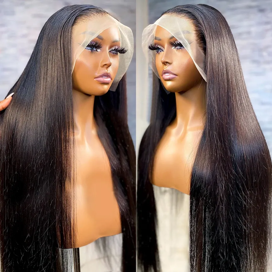 Straight Human Hair Wigs HD Lace Frontal Wig 28 30 Inch 180% 13x4/6 Transparent Lace Front Wigs 5x5 Human Hair Lace Closure Wigs