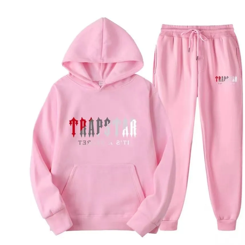 2023 survêtement Nake Tech Tech Trapstar Track Sleit Hoodie Europe American Basketball Football Rugby Two-Piece avec une veste à sweat à manches longues pour femmes