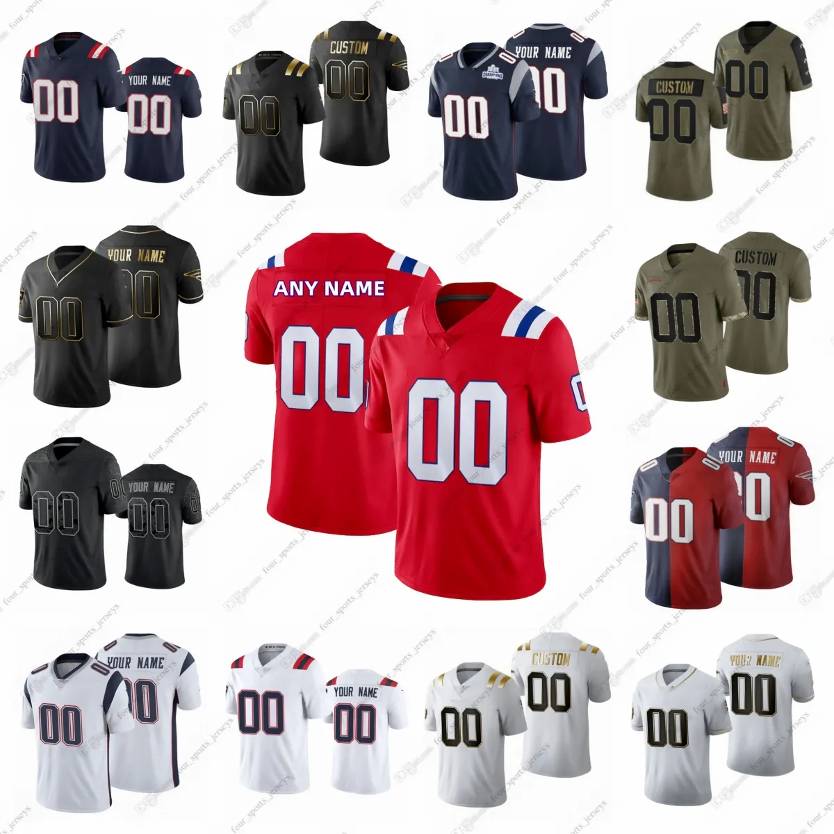 10 Mac Jones Football Jerseys Donta Hightower Sony Michel Jonnu Smith Hunter Henry Matthew Judon Rhamondre Stevenson