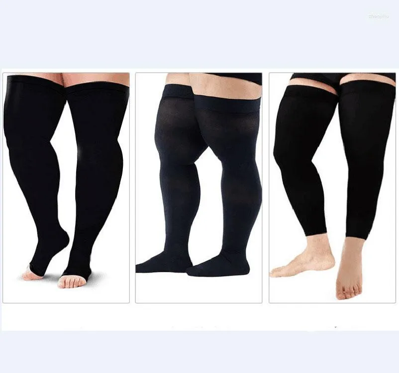 Sports Socks Men's and Women's Plus Size Stockingsシリコン弾性静脈圧縮静脈S-5XL