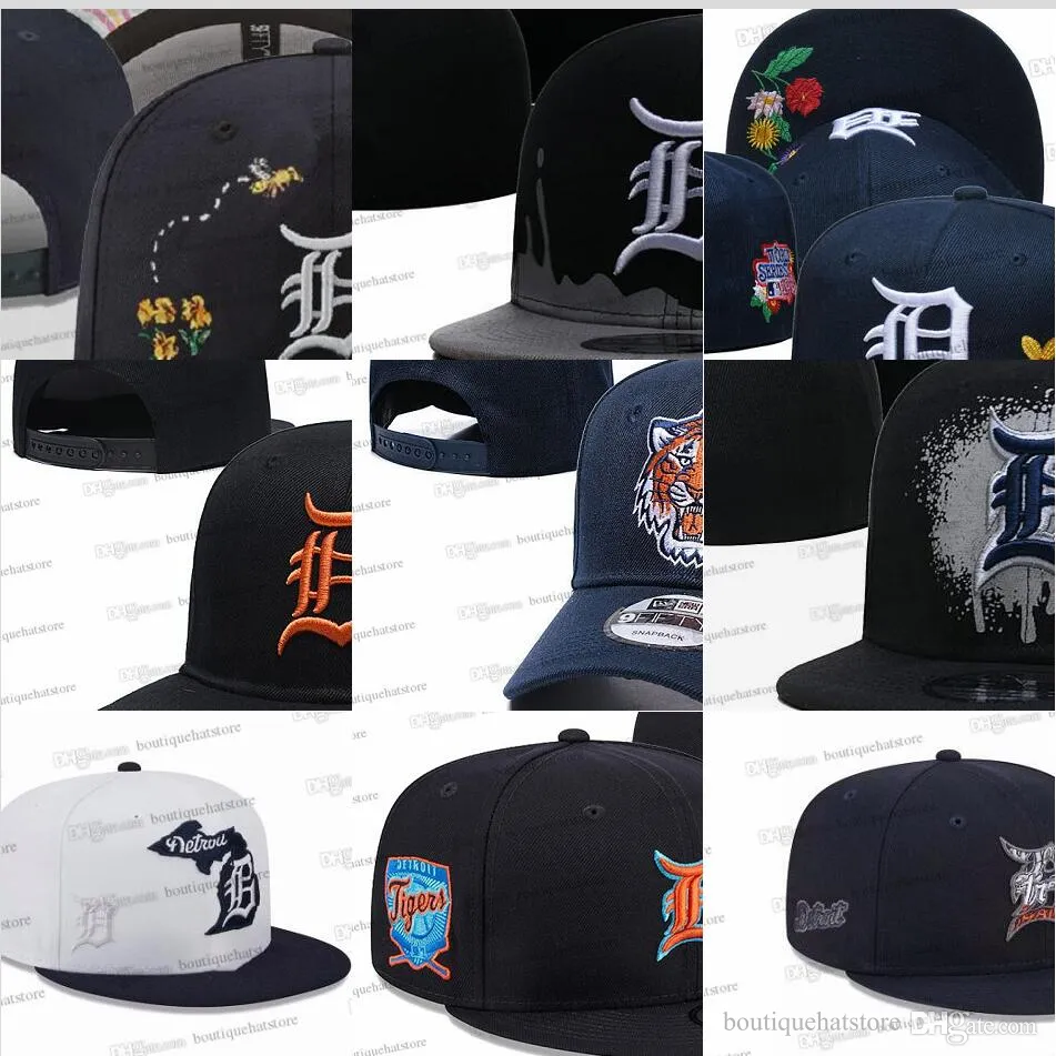 Cappelli di snapback di baseball degli uomini di 9 colori Classico Blu Navy Colore nero Hip Hop Sport D Lettera Ricamo Cappellini regolabili Chapeau World Series Au4-012