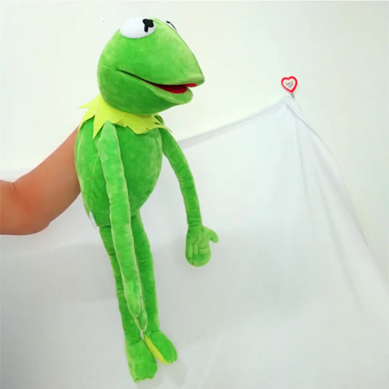 Plüschpuppen, 60 cm, lustiges großes Muppet Show-Plüschtierspielzeug, Plüsch-Froschpuppe, Plüsch-Kermit-Frosch-Handpuppe, beweglicher Mund, 230803