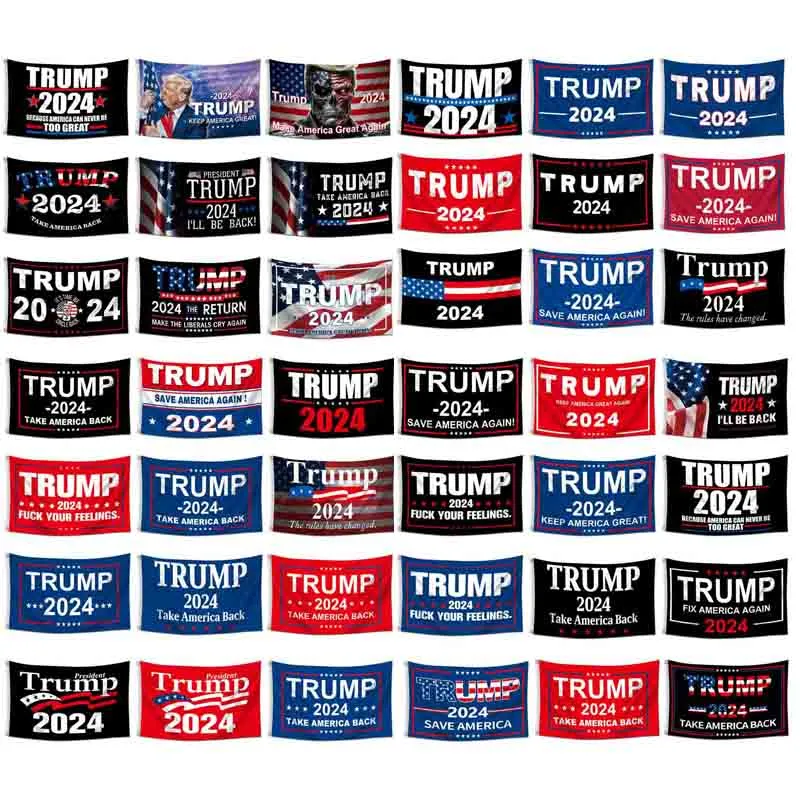 88 Styles 3*5ft Trump 2024 U.S. Valkampanj Valflaggor 90x150cm Trump Banner