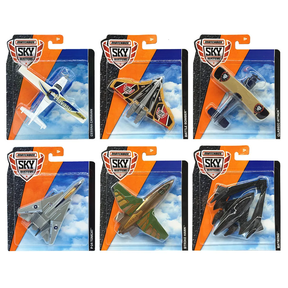 Modèle d'avion Matchbox Plan Sky Busters BOEING 747-400 F-14 TOMCAT City héros modèle en alliage d'avion jouet sauvetage hélicoptère ornements de chasse 230803