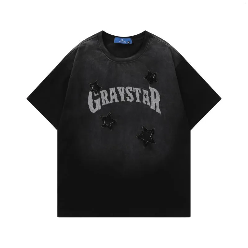 Camisetas Para Hombre Camiseta De Manga Corta Rosa Con Bordado De Letras Degradadas Retro Pareja Holgada Que Combina Con Todo De 27 58 DHgate