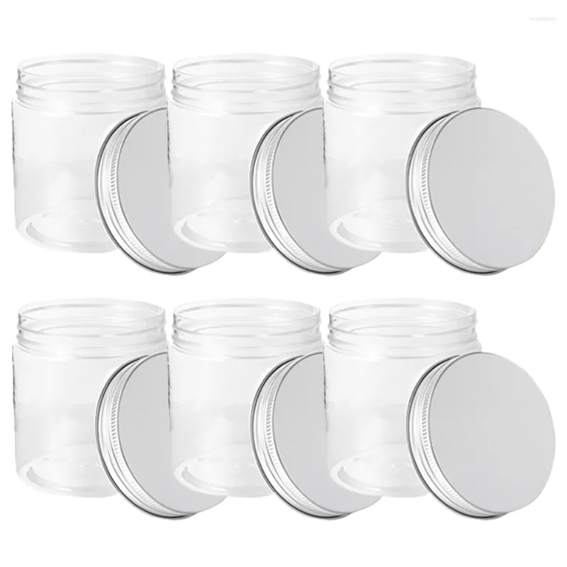 Bouteilles de stockage 6 pièces bocaux alimentaires couvercle en aluminium Mason Portable scellé conserve couvercles de yaourt plastique pour animaux de compagnie multifonctionnel bébé