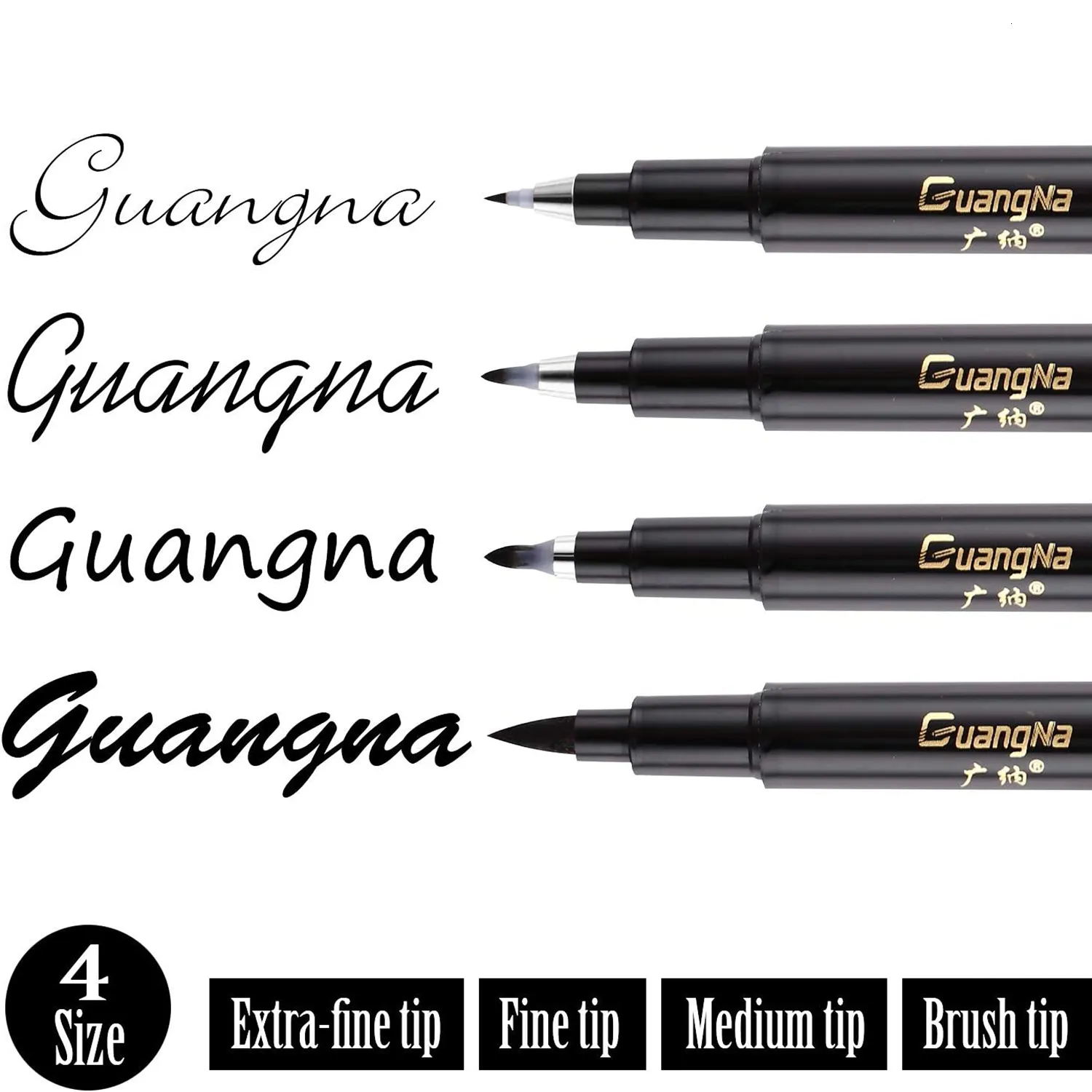 Beginner Calligraphy Set: 4 Refillable Pens With Fine Tip Brush, Fine Black  Marker Sketch Pen For Hand Lettering, Writing, And Signatures Ideal For Kids  230803 From Cong05, $8.61