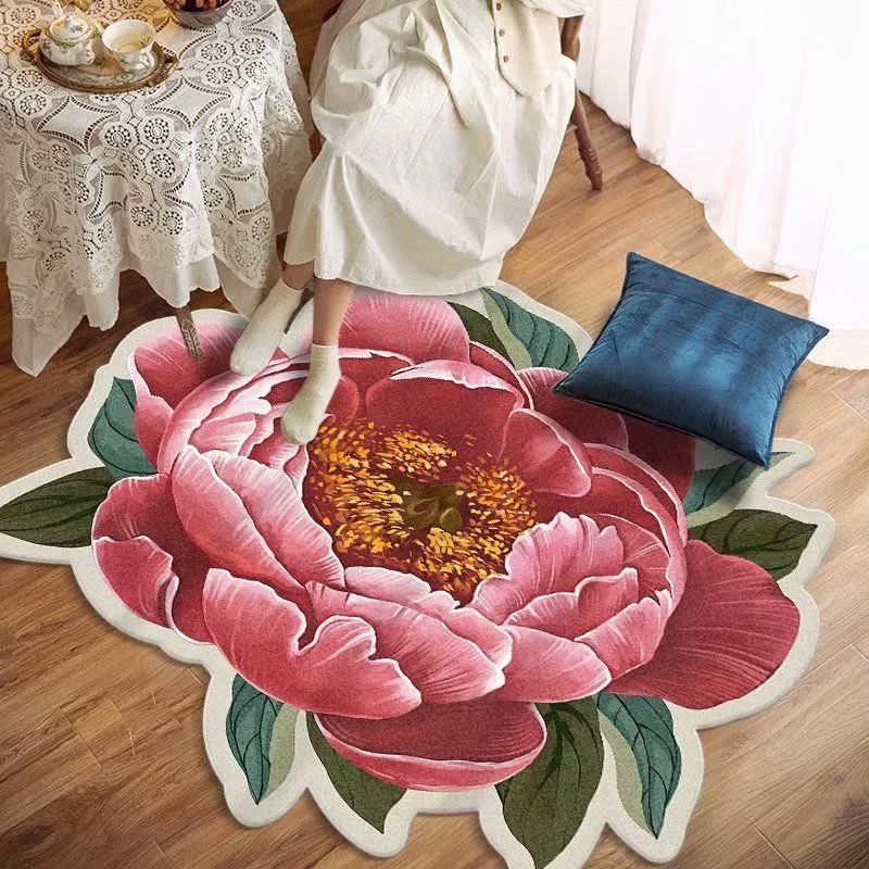 Tapetes Tapete de flores na sala de estar engrossado sofá mesa tapete decoração do quarto tapete de banho tapetes de área grande para sala de estar do quarto tapetes tapetes 230803