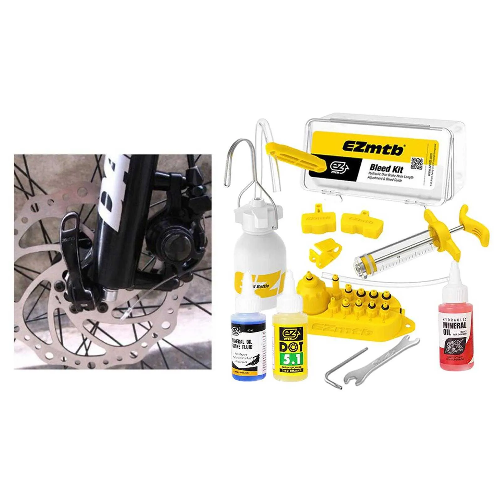 Hydraulic Disc Brake Mineral Oil Bleed Kit for , Mountain