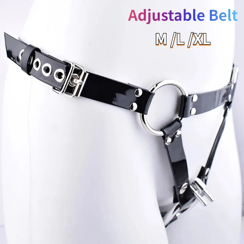 Adjustable Chastity Device With Pu Leather Belt For Comfort_voghion.com