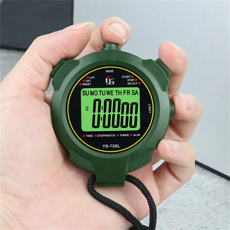 Profesjonalny elektroniczny cyfrowy timer Stopwatch Multifukcja Przenośne trening sportowy na świeżym powietrzu Chronograph Stop Watch Free DHL JL1785