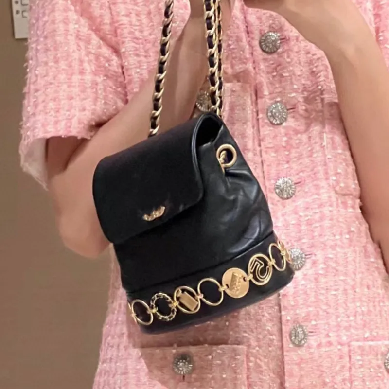DHgate.com:Womens Calfskin Mini Backpack: Clamshell Design with Diamond ...