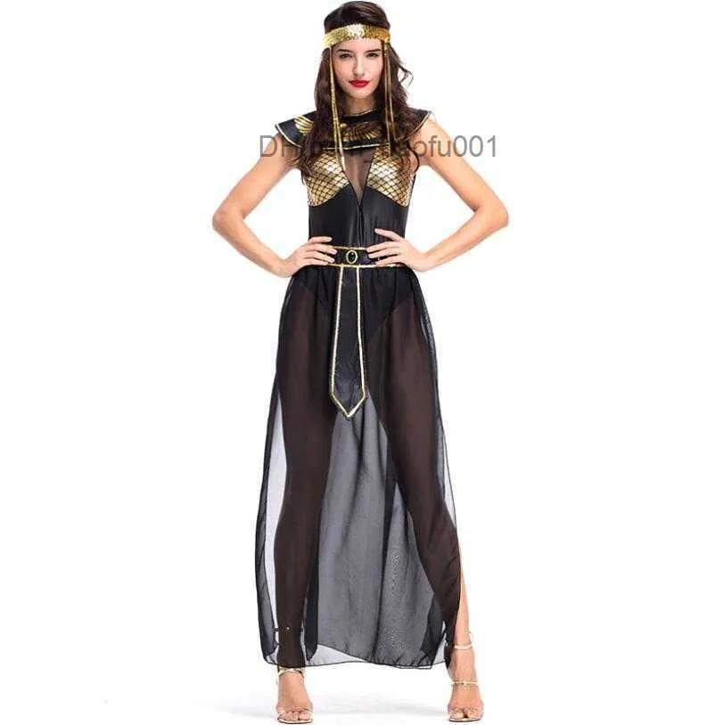 Disfraz de tema La reina medieval Cleopatra vino al Antiguo Egipto para que las mujeres adultas desempeñen el papel del disfraz de faraón Disfraz de princesa egipcia de Halloween Z230804