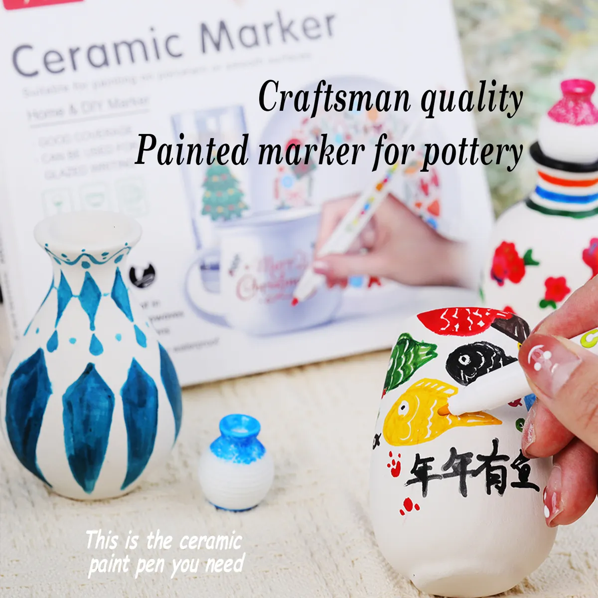 Kids Ceramic Paint Paint Marker Pen For DIY Acrylic Painting, Wood