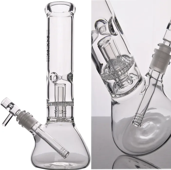 Percolator vattenrörspappningar Bägare bas bong rökande glas vatten bongs hårda dab riggar downstem perc med 14 mm fog