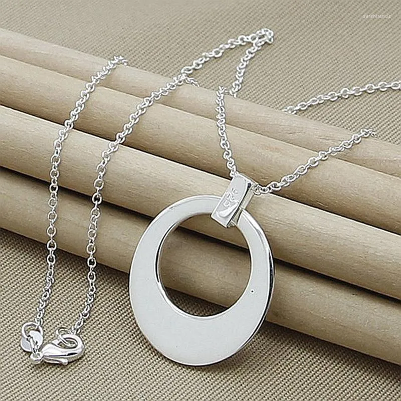 Kettingen 925 Sterling Zilveren Maan Hanger Kettingen Klassieke Sieraden 18 Inch Collier Voor Vrouwen Party Kerstcadeaus