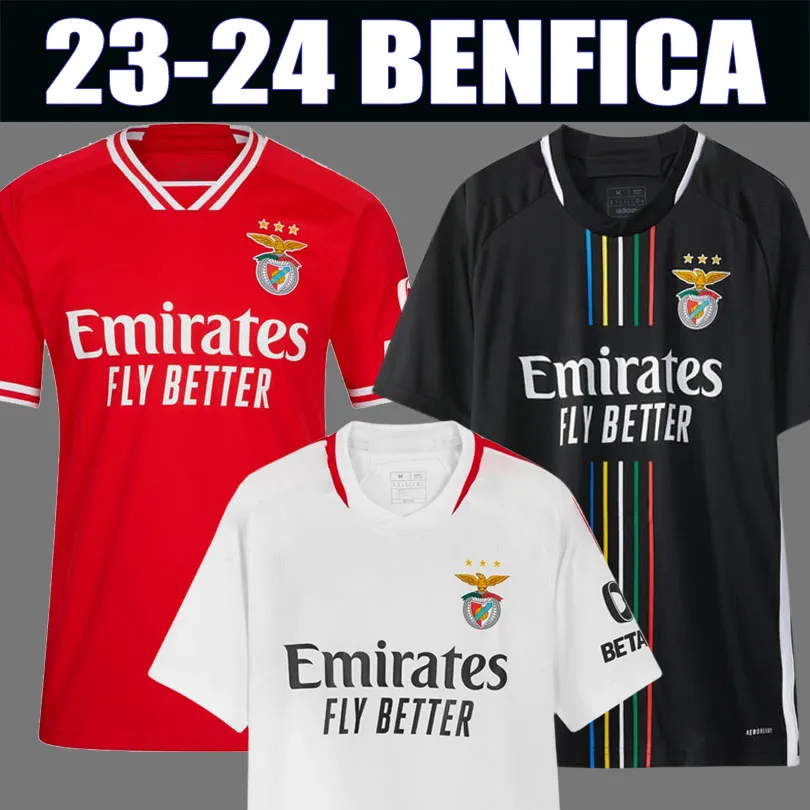 23 24 24 Di Maria 11 Wersja fanów Wersja Benfica piłka nożna Seferovic Waldschmidt Pizzi Rafa G.Ramos Otamendi 2023 Pre Match Home Away Away Football Shirts