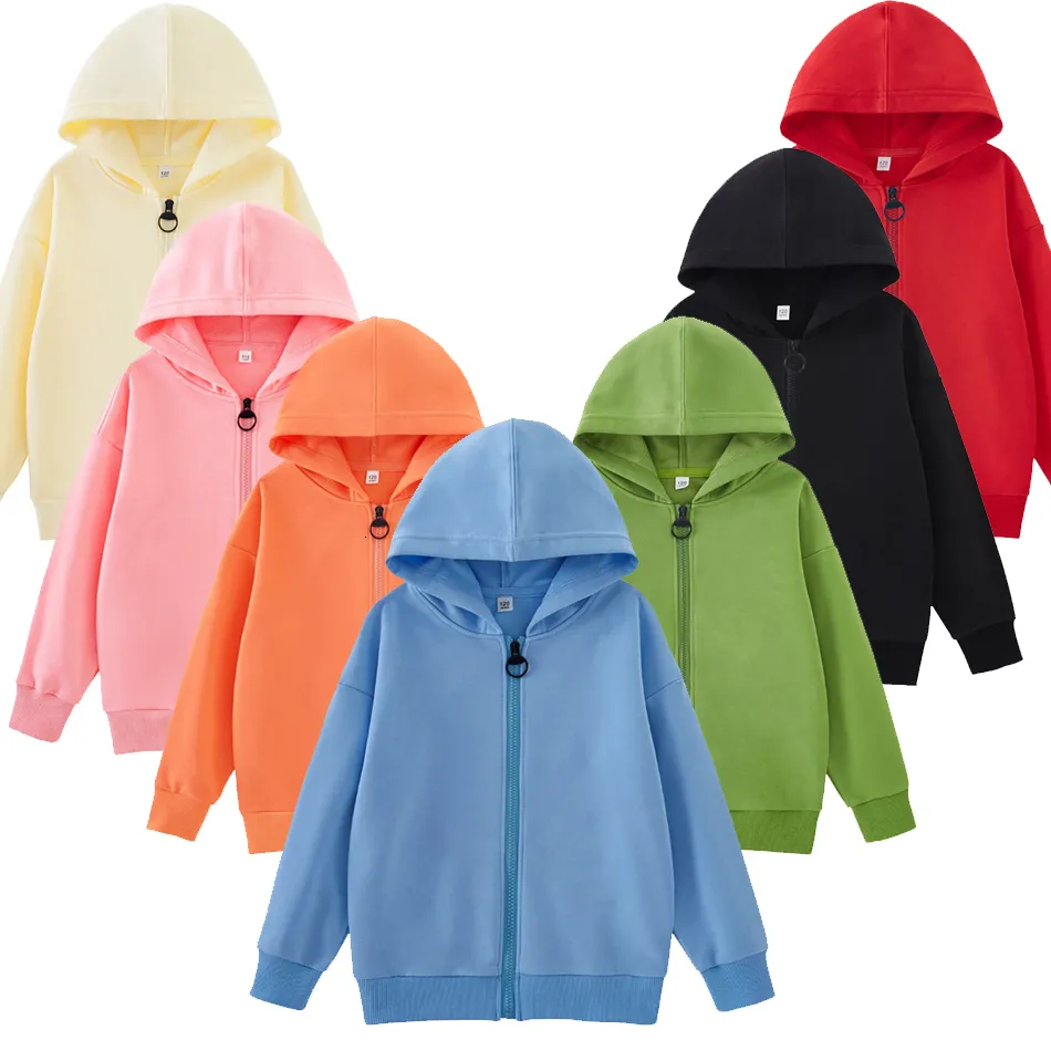 Hoodies Sweatshirts Zipper Solid Hoodies Crianças Jaquetas para Meninos Roupas Primavera Outono Camisola Meninos Casacos Coreano Crianças Ao Ar Livre 230803