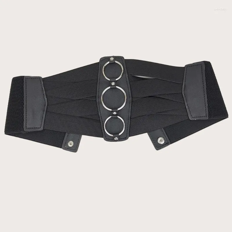 Cinture Cintura elastica in corda da donna per ragazze con fibbia per camicia elegante
