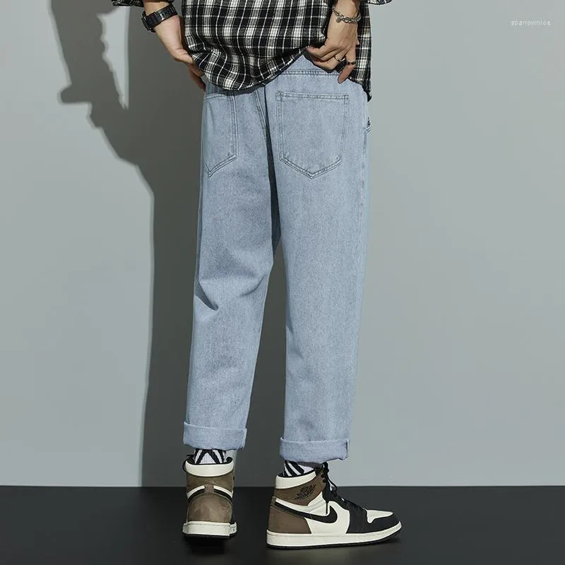 2023 Spring/Summer Mens Korean Fashion Baggy Wide Leg Jeans Men Loose Fit  Wide Leg Ankle Pants In Black, Blue, And Grey By Male Brand Clothing From  Sparrownice, $34.26