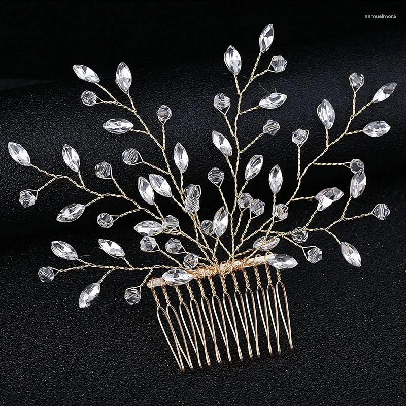 Klipy do włosów grzebienia ślubne akcesoria dla kobiet biżuteria złoto srebrny kolor perłowy norknie norszowe ozdoby