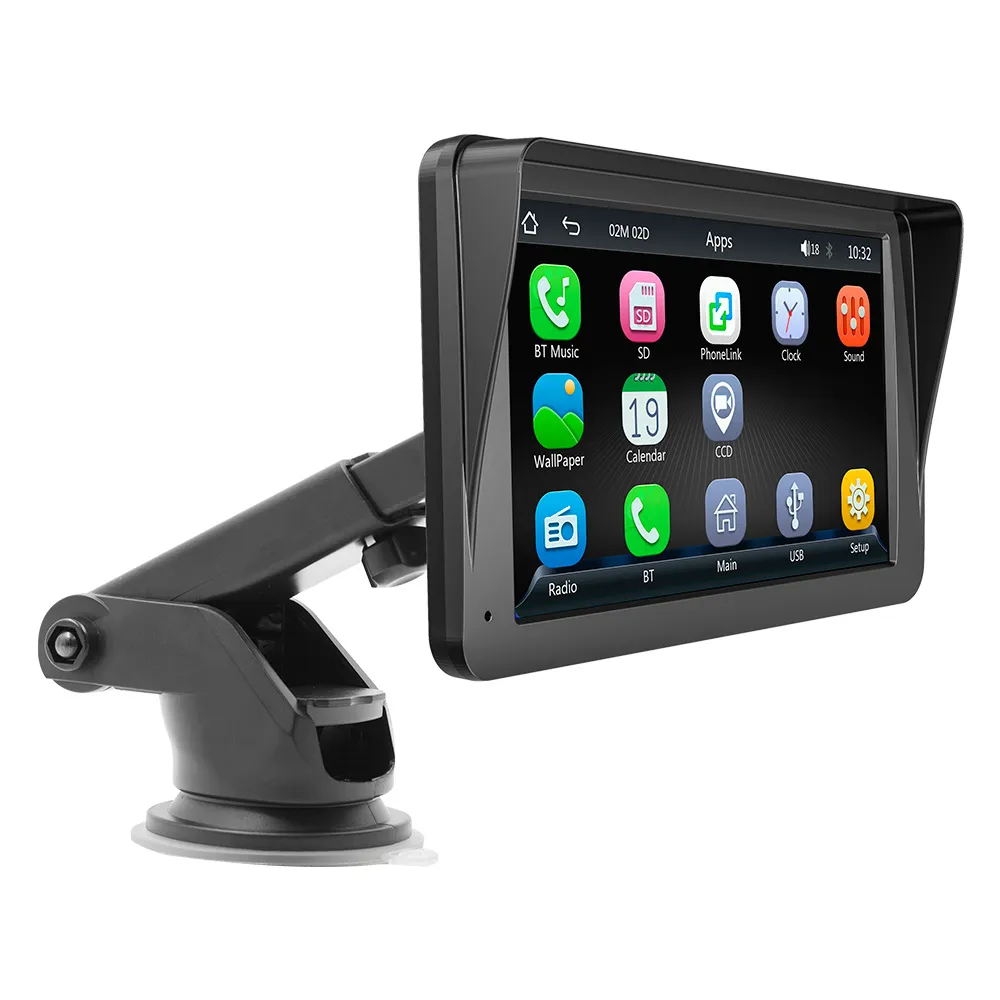 Universal 7 Inch Car Video Player Apple Carplay Wireless Android Auto ...