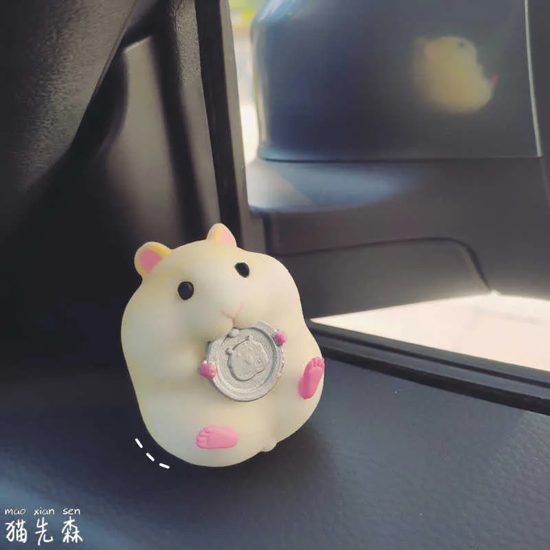 Cool Hamster Car Decoration Accessories Cute Console Doll For