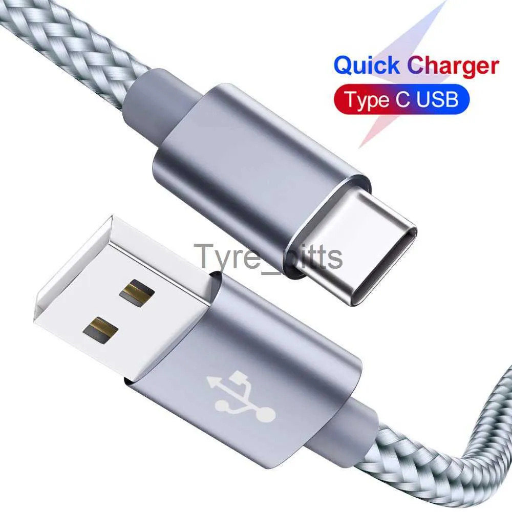 Caricabatterie/cavi Cavo USB tipo C Cavo USB C in nylon a ricarica rapida per Samsung S8 S9 Oneplus 6T Redmi Note 7 Pro Xiaomi Mi A2 8 Huawei P20 Pro x0804