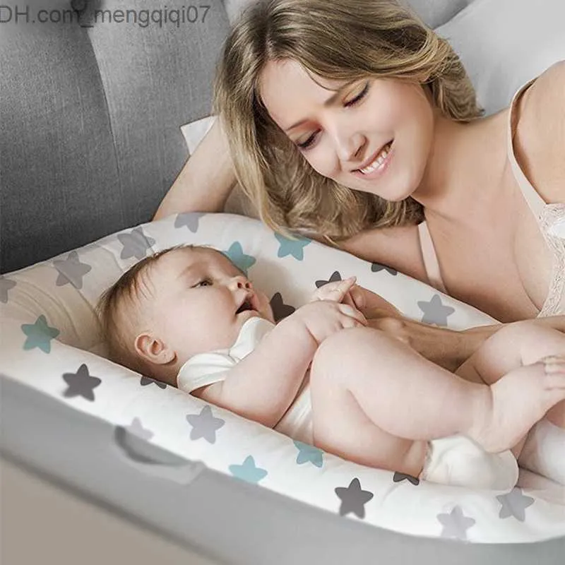 Bassinets Cradles Baby Cribs Портативные кроватки детские хлопковые колыбели новорожденных бас -колодок Прямая доставка Z230805