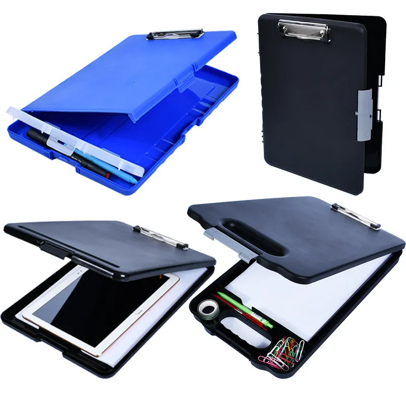 Filing Supplies A4 Plastic Storage Clipboard File Box Case Document Folder Office Drop 230804