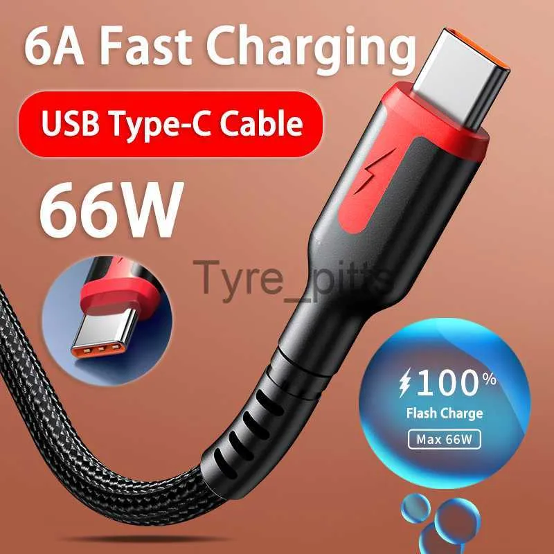 Ładowarki/kable Samiyoe 6A szybkie ładowanie typu C Kabel dla Huawei Xiaomi Redmi Poco Akcesoria telefonu komórkowego USB C kabel kablowy kabel USB x0804