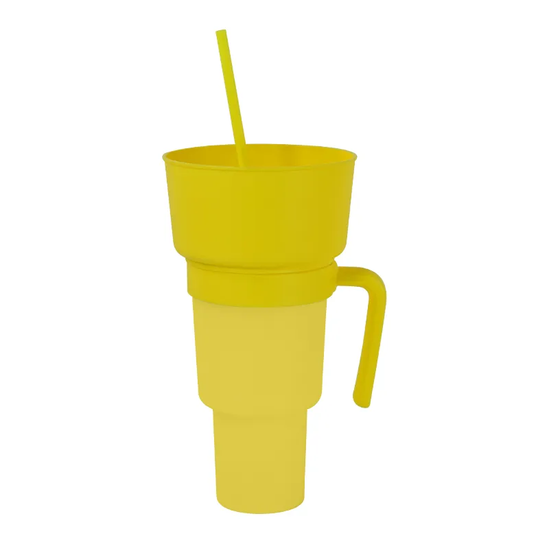 PP Plastic Coke Cup with Straw Cup And Fried Chicken Popcorn Fries Creative Snack Cup Holder Bowl BPA Free Z11