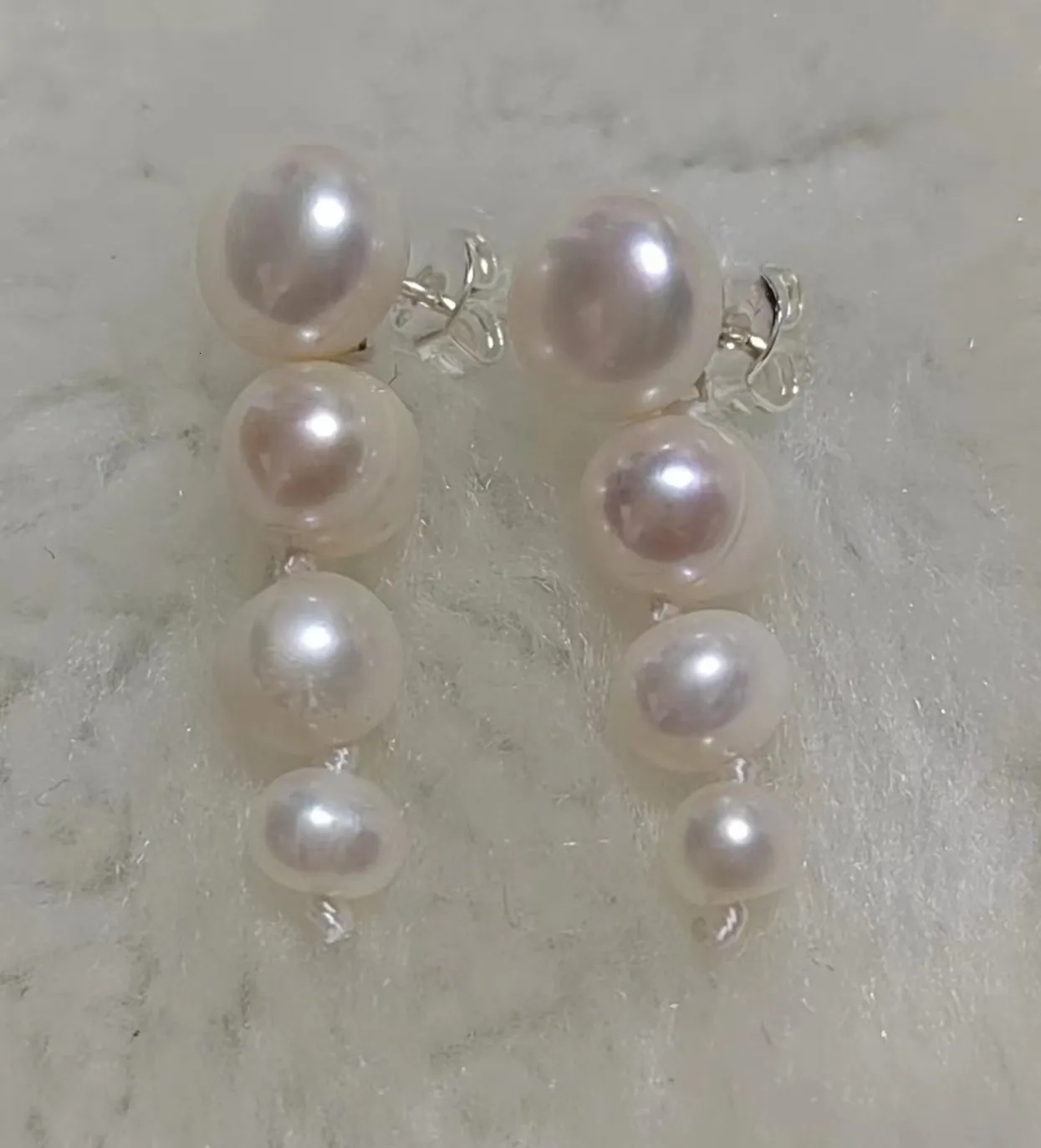 Stud Arrival Favorite Pearl Dangle Earrings Genuine Freshwater Pearls S925 Sterling Silver Fine Jewelry Wedding Women Gift 230804