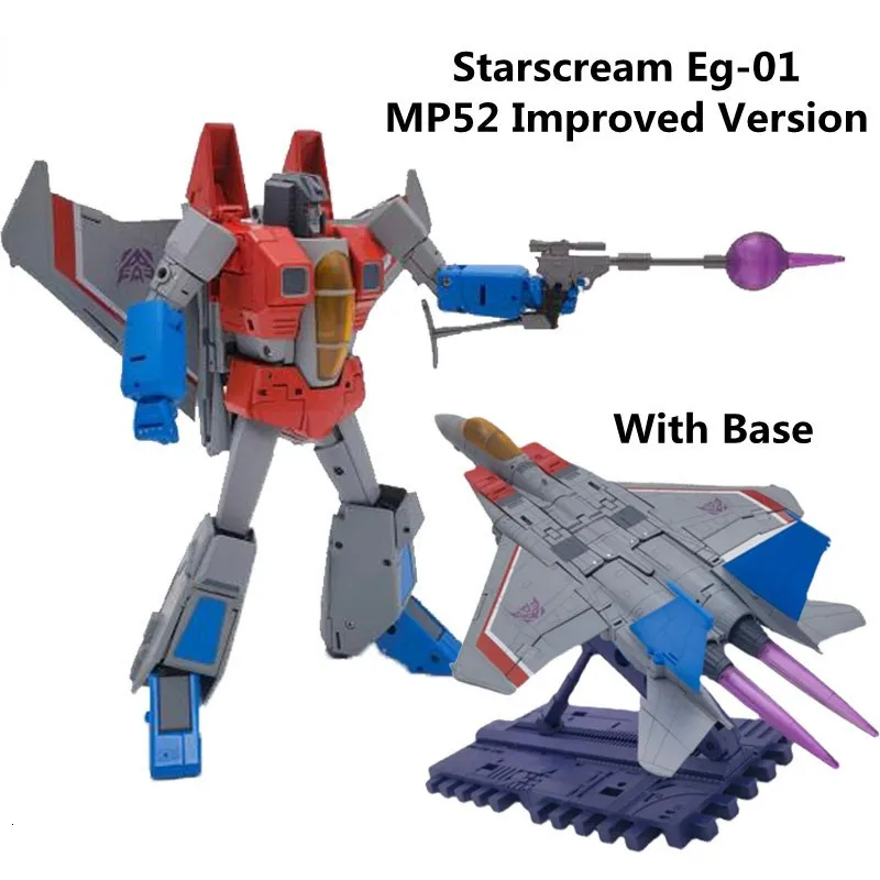 Transformationsspielzeug Roboter Transformation Eagle EG-01 Starscream EG-01B Thundercracker EG01N Skywarp MP-52 Upgrade EG01 EG01B MP52 Actionfigur mit Basis 230803