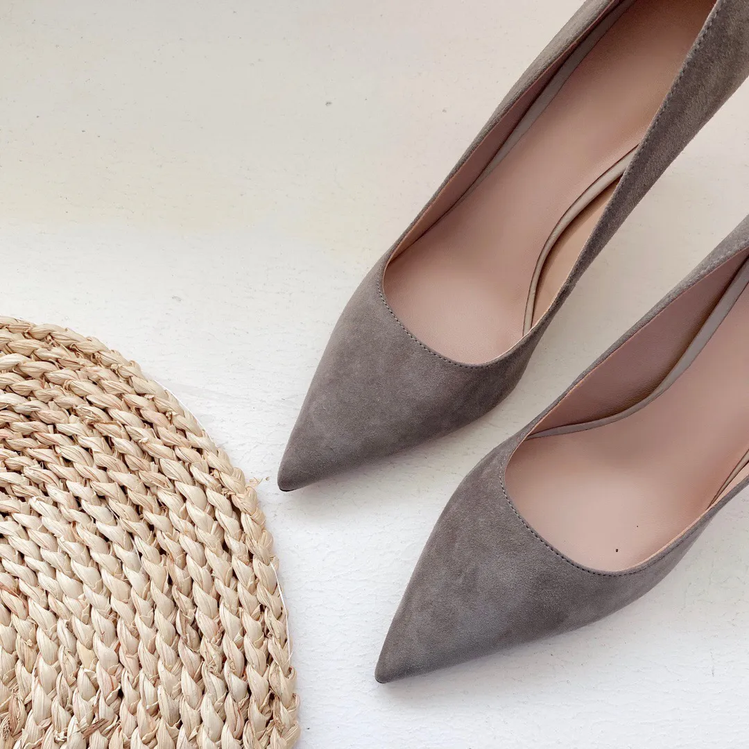 Wholesale Ladies Low Heeled Dress Shoes: Elegant Light Grey... At Only  $60.69 | DHgate.Com