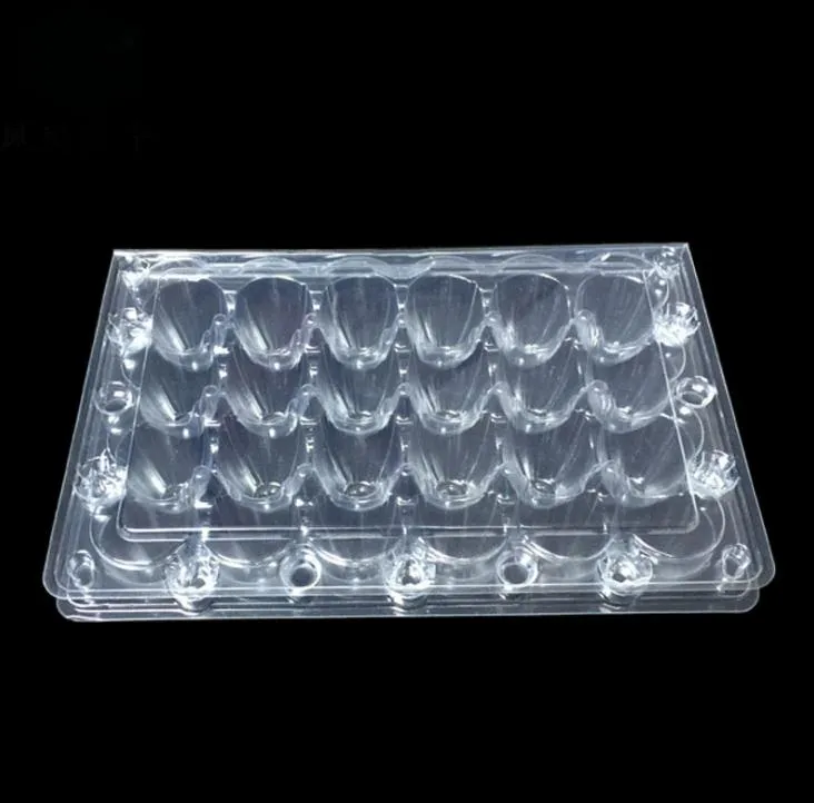 24 Holes Quail Eggs Container Plastic Boxes Clear Eggs Packing Storage Box Tray Retail Packing