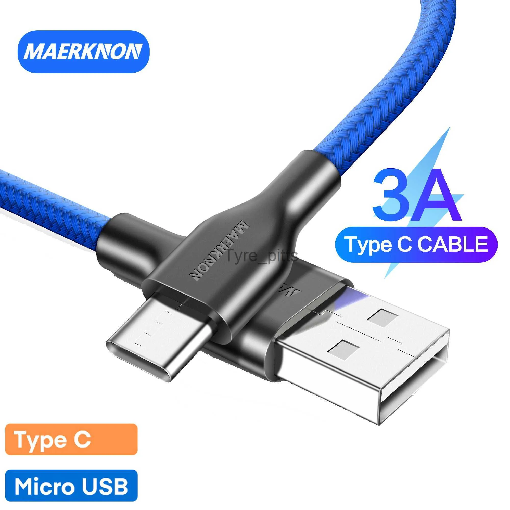 충전기/케이블 3A USB 유형 C 케이블 빠른 충전 충전기 QC 3.0 용 S21 Xiaomi 11 Huawei P50 USB C 휴대폰 충전 마이크로 USB 케이블 X0804