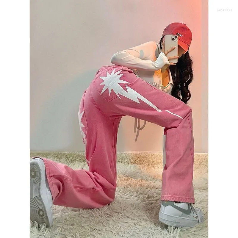 Womens Jeans Y2k Clothes Fashion Women Pants Korean Pink Spicy
