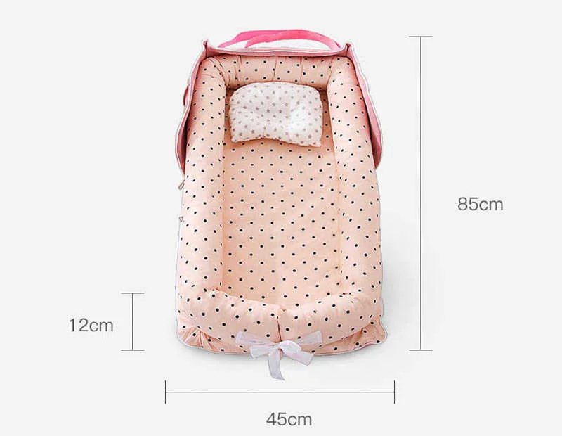 Bedside Sleeper Crib Baby Girl Pink Bassinet Portable Folding Baby