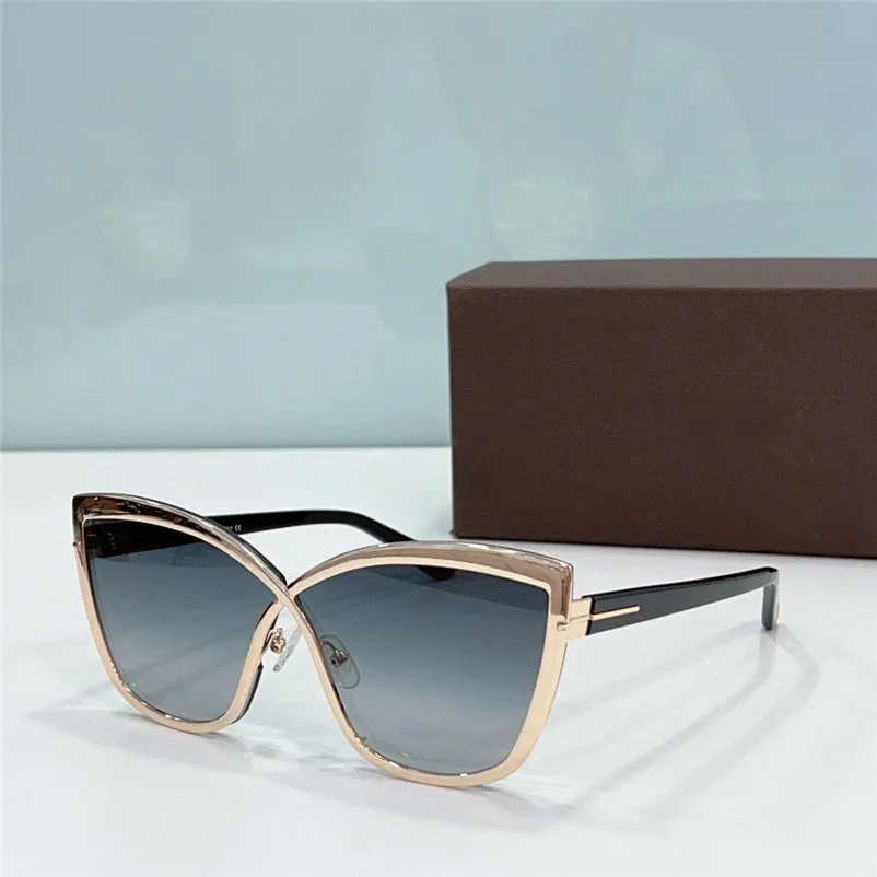 Nouveau design de mode lunettes de soleil oeil de chat en forme de papillon 0715 exquis monture de lunettes en métal galvanisé été style populaire lunettes de protection UV400 en plein air