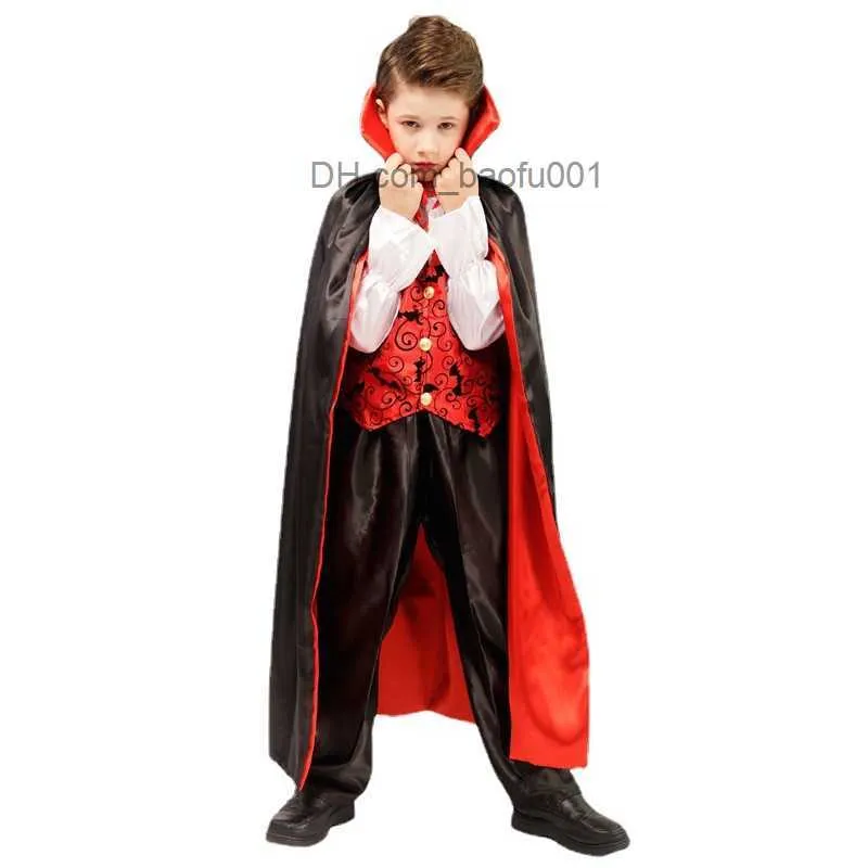 Tema Costume Horror Vampiro Dracula Ragazzo Fantasia Halloween Gioco di ruolo Festa di Carnevale Orecchio per bambini Dracula Vampiro gotico Arriva Z230804